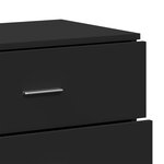 vidaXL Buffets 3 Pièces noir bois d'ingénierie