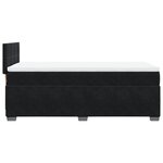 vidaXL Sommier à lattes de lit et matelas Noir 80x200 cm Velours
