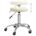 Vidaxl chaise pivotante de bureau crème velours