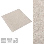 vidaXL Tapis 20 Pièces Beige clair 50 x 50 cm 100  Polypropylène