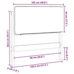vidaXL Tête de lit capitonnée Marron et gris clair 100 cm Pin massif