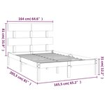 vidaXL Cadre de lit sans matelas blanc 160x200 cm bois massif