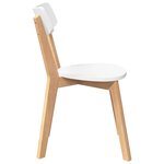 vidaXL Chaises à manger 2 Pièces bois massif caoutchouc