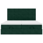VidaXL Cadre de lit ottoman avec matelas vert foncé 180x200cm velours