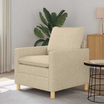 vidaXL Canapé Crème 76 x 81 x 87 5 cm Tissu