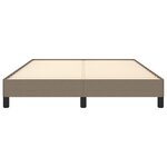 vidaXL Cadre de lit sans matelas taupe 140x190 cm tissu