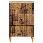 vidaXL Cabinet de chevet avec tiroir Bois ancien 43 x 41 x 66 5 cm