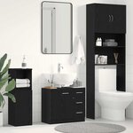 vidaXL Armoire d'évier chêne noir 63x30x54 cm Bois d'ingénierie