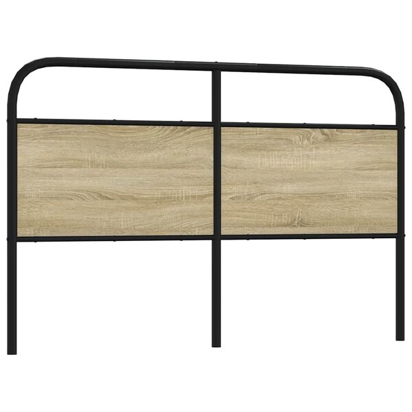 vidaXL Tête de lit chêne sonoma 150 cm acier et bois d'ingénierie