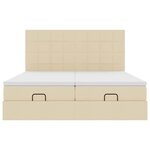 VidaXL Cadre de lit ottoman avec matelas crème 160x200 cm tissu