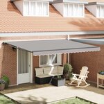 vidaXL Cadre d'auvent Gris clair 450 × 300 cm