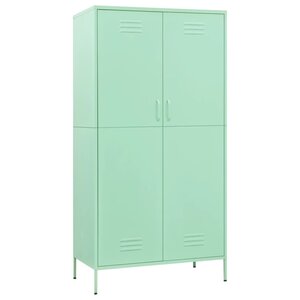 vidaXL Garde-robe Vert menthe 90x50x180 cm Acier