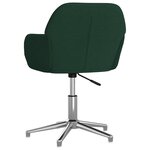 vidaXL Chaises pivotantes à manger lot de 2 vert foncé tissu