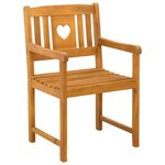 vidaXL Chaises de jardin 2 Pièces Naturel Bois d'Acacia Massif
