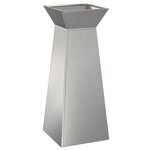 vidaXL Jardinières pilier de jardin   2 pièces avec bol  40x40x100 cm  en acier inoxydable.