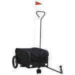 vidaXL Remorque de vélo noir 30 kg fer