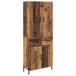 vidaXL Haut Armoire Bois Ancien 69 5 x 34 x 180 cm Bois d'ingénierie