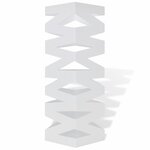 vidaXL Porte-parapluie carré à rangement Blanc Acier 48 5 cm