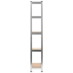 vidaXL Étagères à 5 niveaux 3 Pièces Argenté Acier et bois d'ingénierie