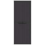vidaXL Armoire de rangement d'extérieur noir 65x37x165 cm PP
