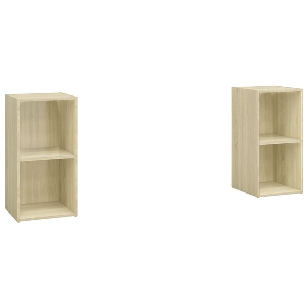 vidaXL Meubles TV 2 Pièces Chêne sonoma 72x35x36 5 cm Bois d'ingénierie