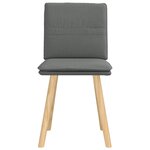 vidaXL Chaises à manger lot de 2 gris foncé tissu