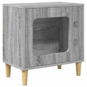 vidaXL Maison pour chat Gris Sonoma 51 x 30 x 52 cm Bois d'ingénierie