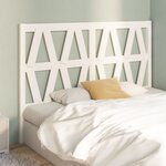 vidaXL Tête de lit Blanc 146x4x100 cm Bois massif de pin