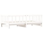 vidaXL Lit de jour avec lit gigogne blanc 90x200 cm bois de pin massif