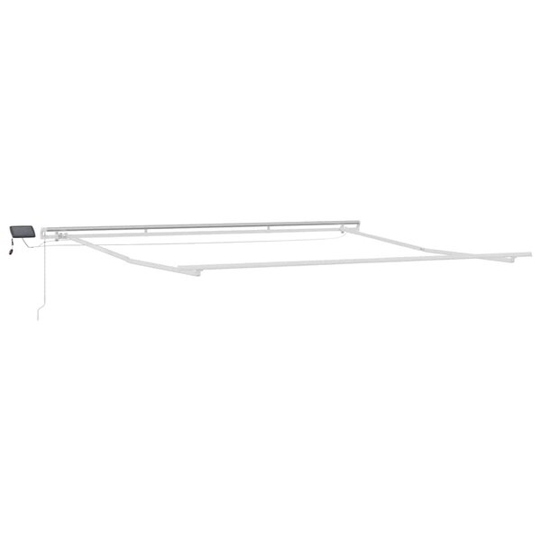 vidaXL Auvent avec Blanc 4 5 × 3 5 m Métal