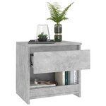 vidaXL Table de chevet Gris béton 40x30x39 cm Aggloméré