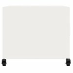 vidaXL Table basse blanc 68x50x43 5 cm acier laminé à froid
