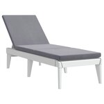 vidaXL Chaise longue avec coussin blanc 186x60x29 cm PP
