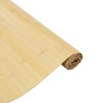 vidaXL Tapis rectangulaire naturel clair 80x100 cm bambou