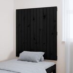 vidaXL Tête de lit murale Noir 82 5x3x90 cm Bois massif de pin