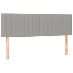vidaXL Sommier à lattes de lit avec matelas Gris clair 140x200cm Tissu