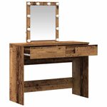 vidaXL Table de Toilette avec tiroir Bois ancien 100 x 40 x 130 cm