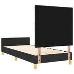 vidaXL Cadre de lit avec tête de lit Noir 100 x 200 cm tissu
