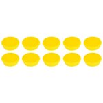Set de 10 aimants de fixation  force adhésive: 800 g   diamètre 32 mm jaune FRANKEN