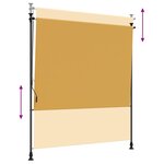 vidaXL Store Roulant Extérieur Sable 200 x 270 cm