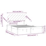 vidaXL Cadre de lit sans matelas blanc 150x200 cm bois massif