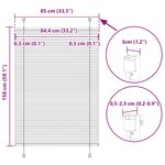 vidaXL Store plissé bleu 85x150 cm largeur du tissu 84 4 cm polyester