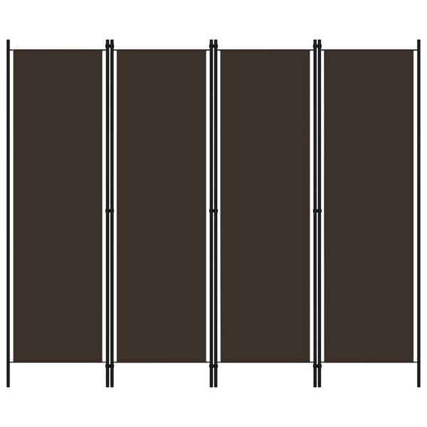 vidaXL Cloison de séparation 4 panneaux Marron 200x180 cm