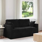 vidaXL Canapé Noir 158 x 78 x 80 cm Velours