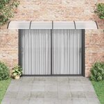 vidaXL Auvent de porte Noir 400x100 cm Polycarbonate