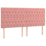 vidaXL Tête de lit à LED Rose 180x7x118/128 cm Velours