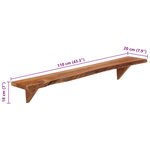 vidaXL Étagères murales 2 Pièces 110x20x18 cm bois massif d'acacia