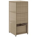vidaXL Armoire de rangement de jardin beige 50x55x115cm résine tressée