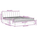 vidaXL Lit avec matelas Hanko taupe 160x200 cm tissu