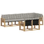 vidaXL Ensemble de canapés d'extérieur 8 pc Blanc et gris clair